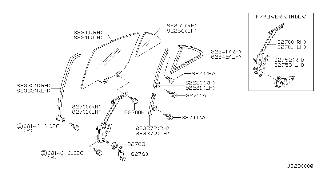 82272-4M500 Wstrip-Rr Door Nissan | YoshiParts
