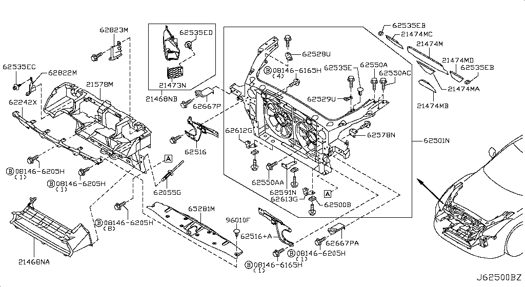Front Apron & Radiator Core Support