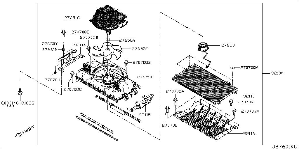 Condenser, Refrigerant Tank & Piping