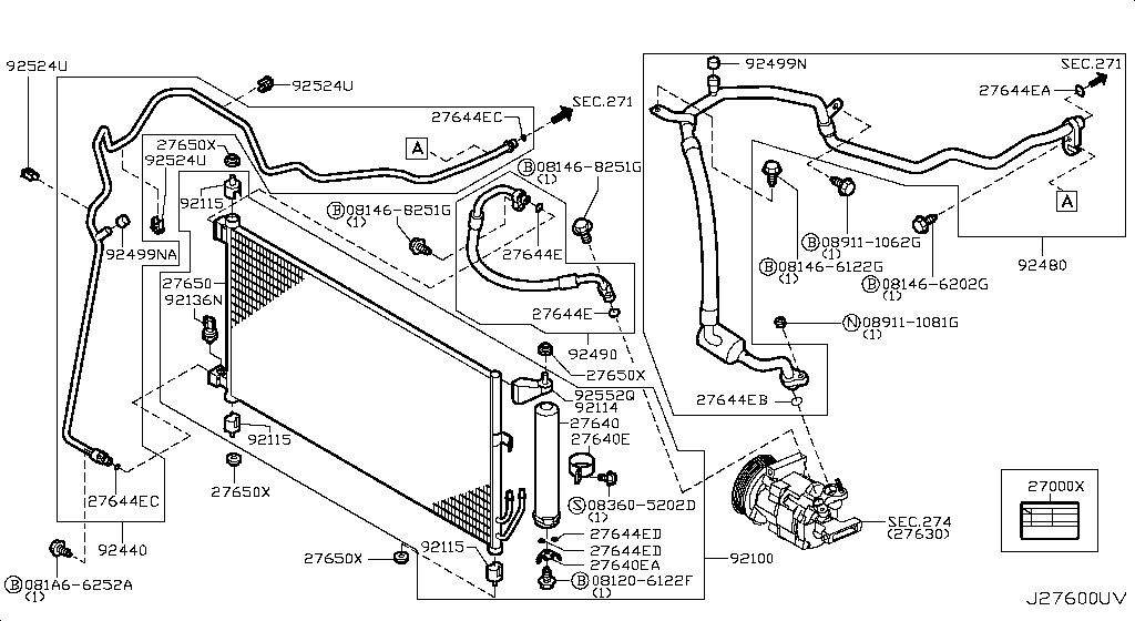 Condenser, Liquid Tank & Piping