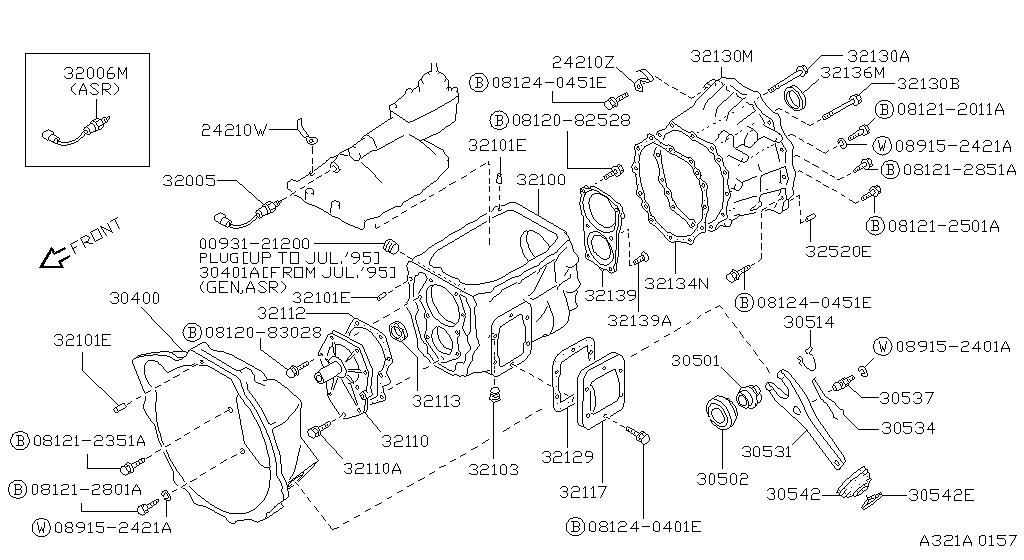 Transmission Case & Clutch Release
