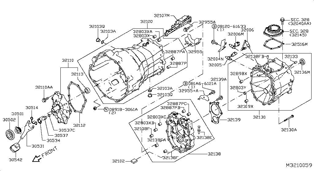 Transmission Case & Clutch Release