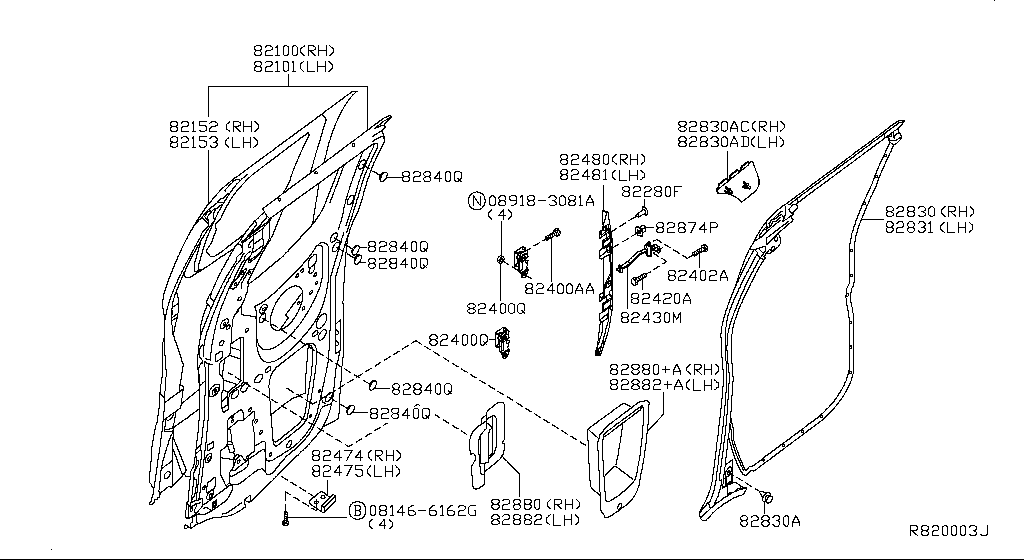 Rear Door Panel & Fitting