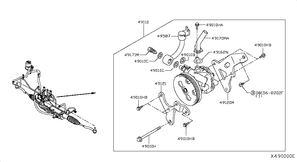 49110-4JM0A Pump Assy-Power Nissan | YoshiParts