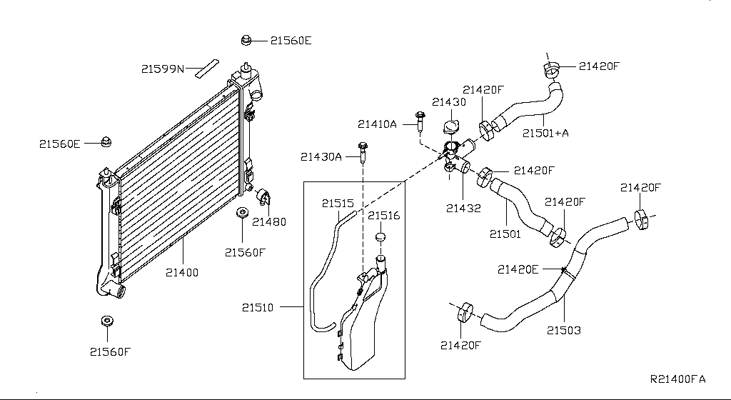 21502-3SH0A Hose-Radiator,Upper Nissan | YoshiParts