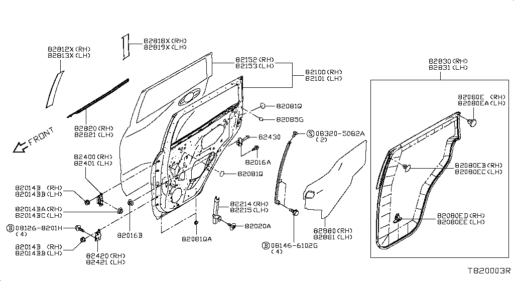 Rear Door Panel & Fitting