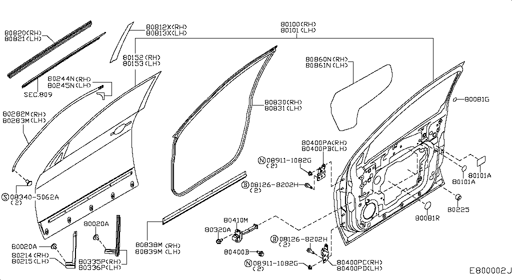 Front Door Panel Fitting