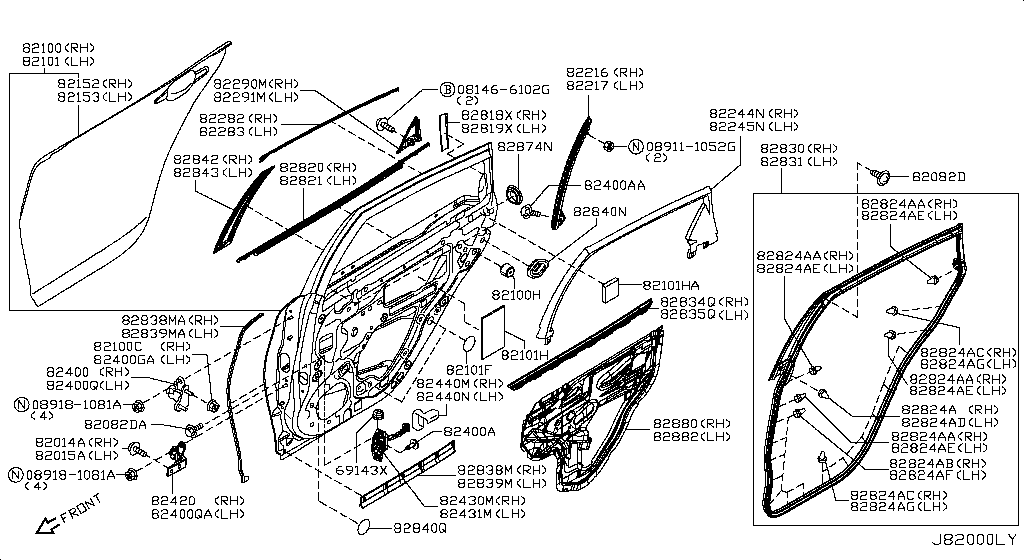 Rear Door Panel & Fitting