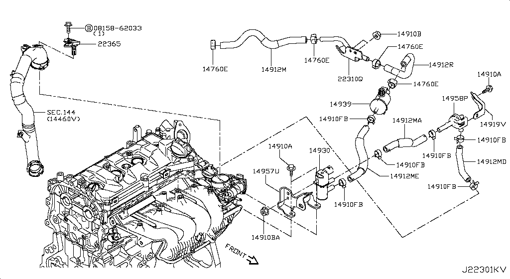 Engine Control Vacuum Piping