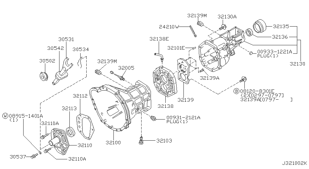 Transmission Case & Clutch Release