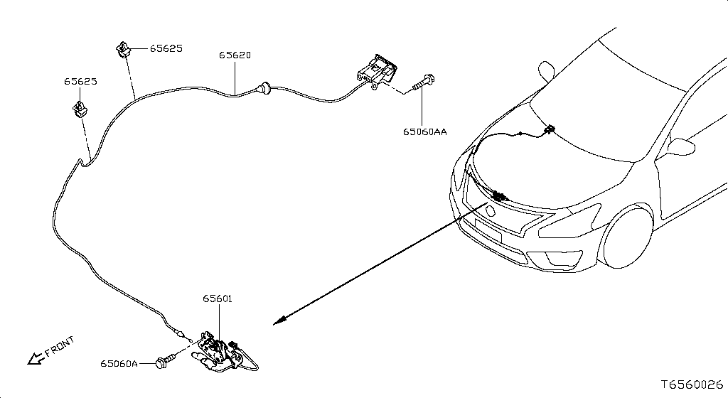 Control de bloqueo del capó