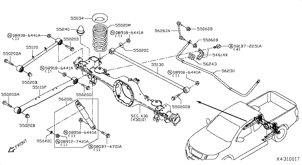 Barra Estabilizadora Trasera Nissan NP300
