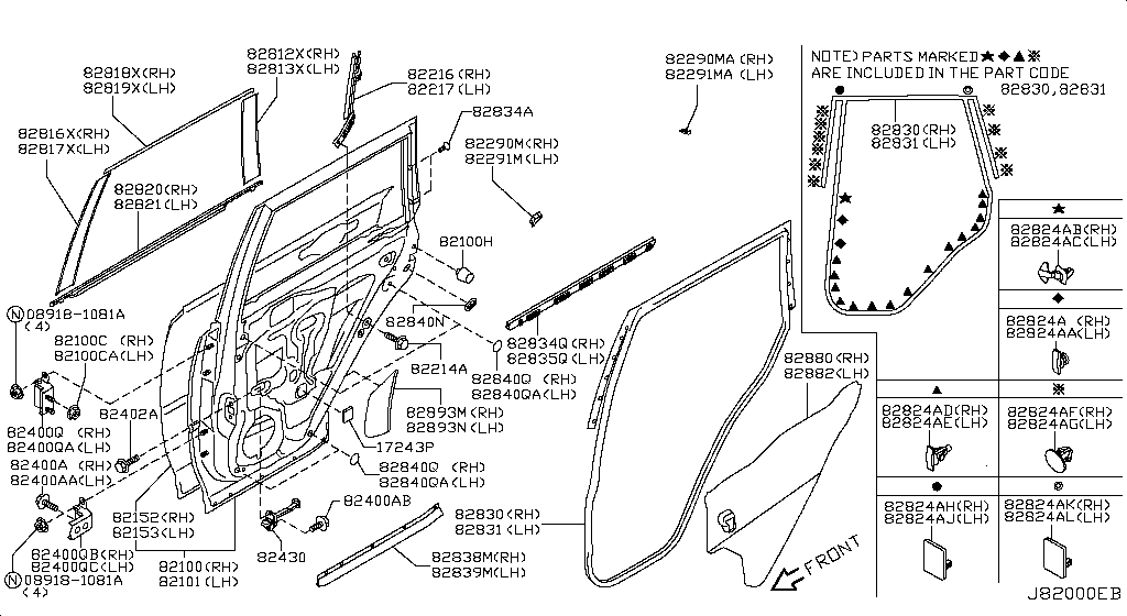 Panel de puerta trasera y montaje