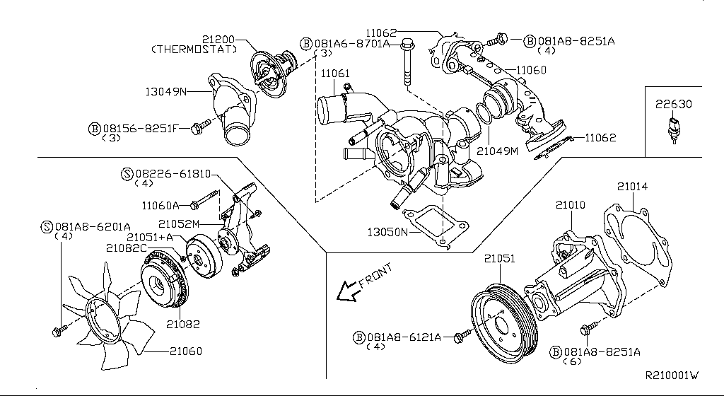 Water Pump, Cooling Fan & Thermostat