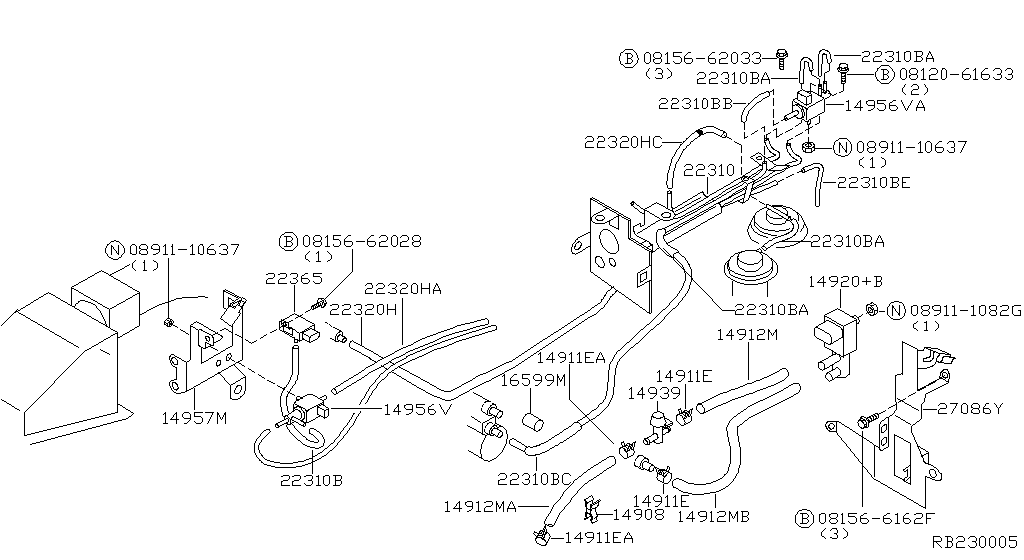 Engine Control Vacuum Piping