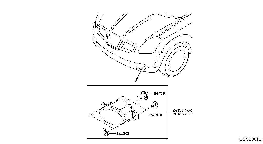 Bisel neblinero derecho Nissan Qashqai