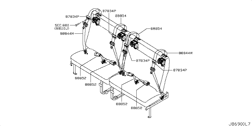 Rear Seat Belt