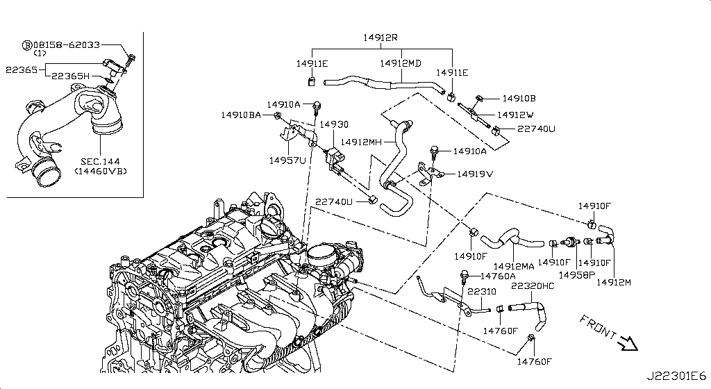 Engine Control Vacuum Piping