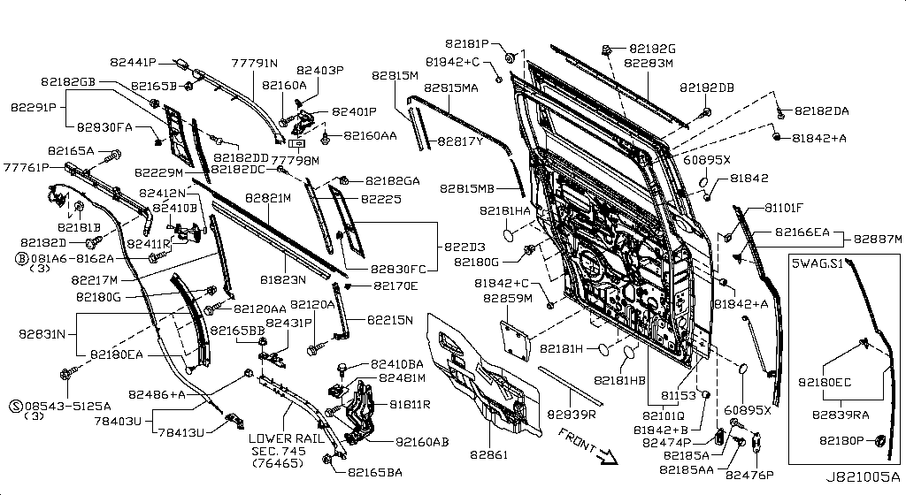Panel de puerta corrediza y montaje