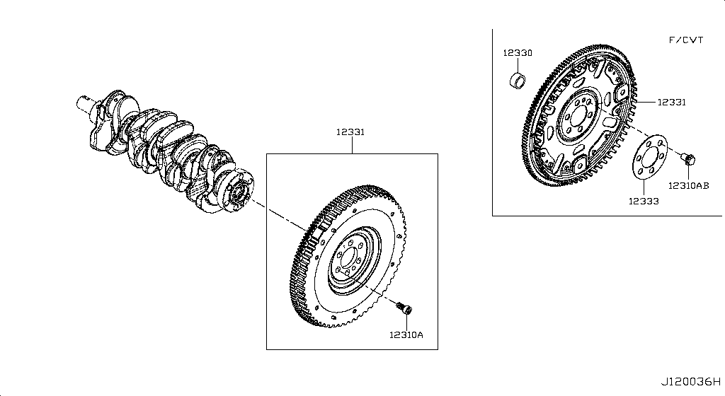 Piston, Crankshaft & Flywheel