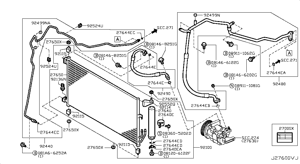 Condenser, Liquid Tank & Piping
