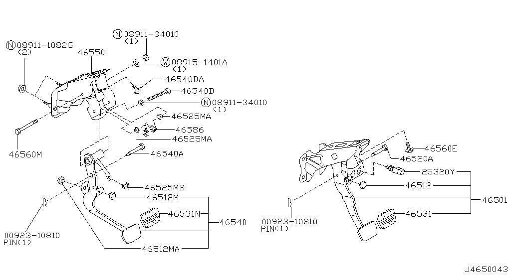 Brake & Clutch Pedal