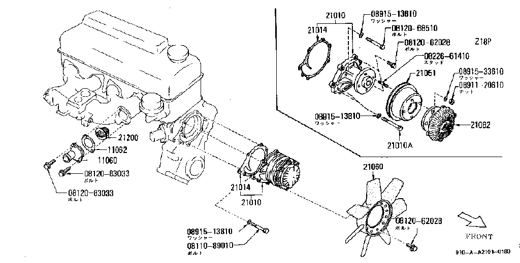 Bomba de agua y termostato