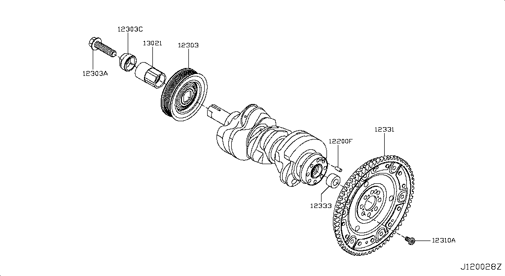 Piston, Crankshaft & Flywheel