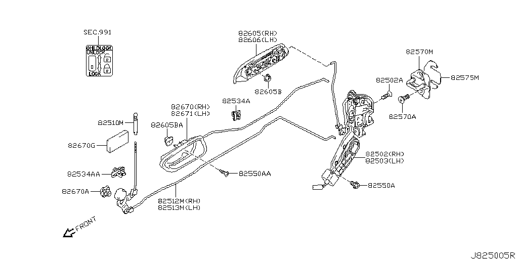 Rear Door Lock & Handle