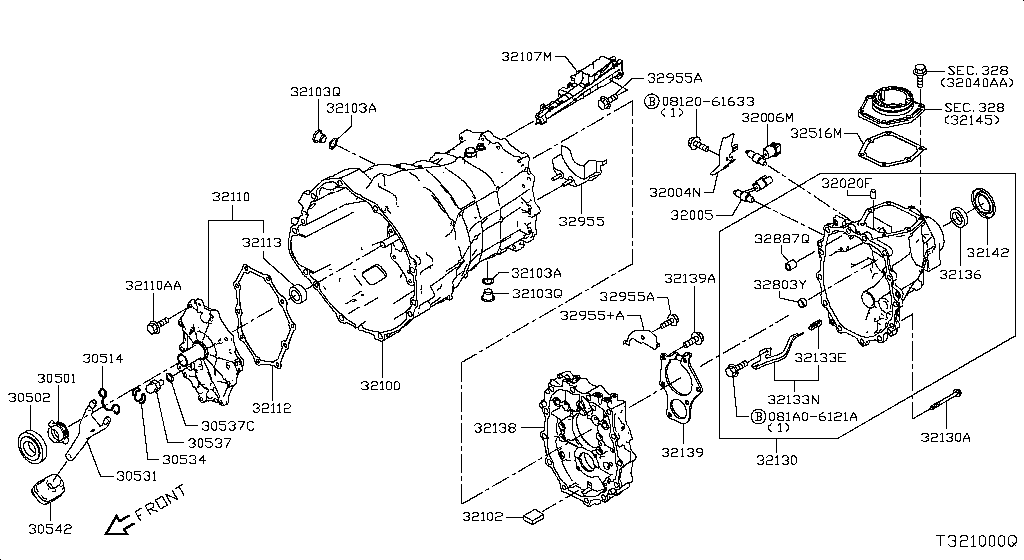 Transmission Case & Clutch Release