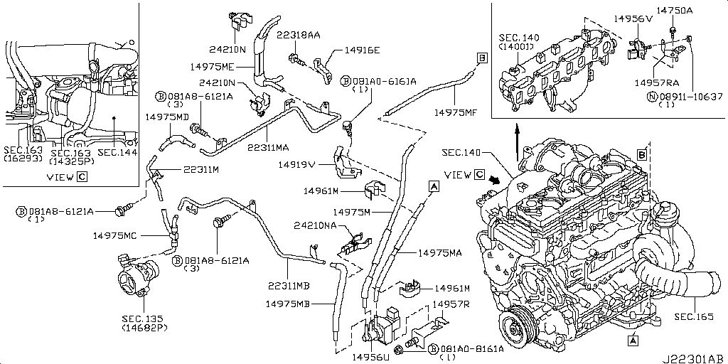 Engine Control Vacuum Piping