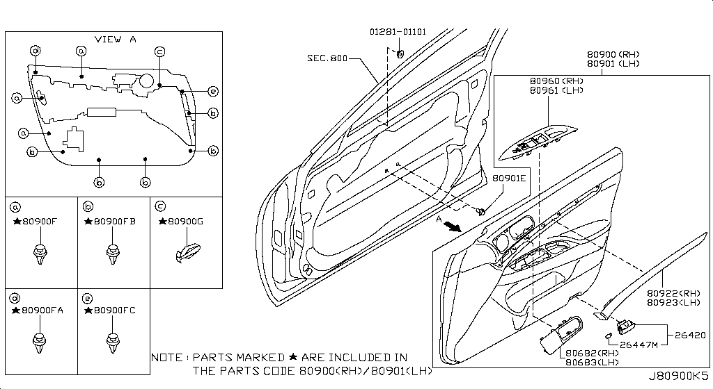 80901JK76A FinisherDoor Nissan YoshiParts