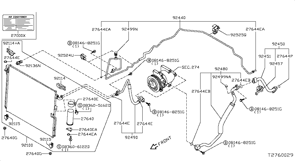 Condenser, Liquid Tank & Piping