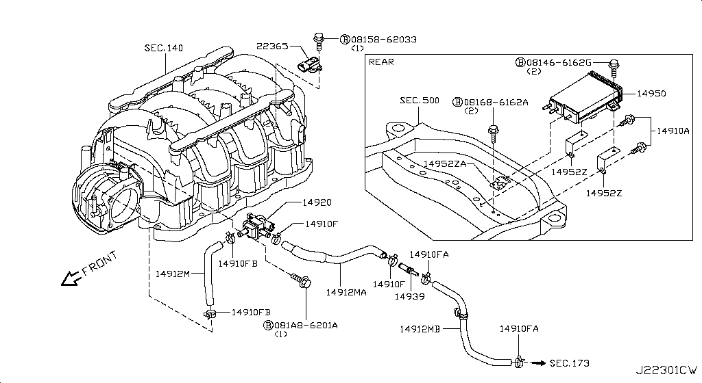 Engine Control Vacuum Piping