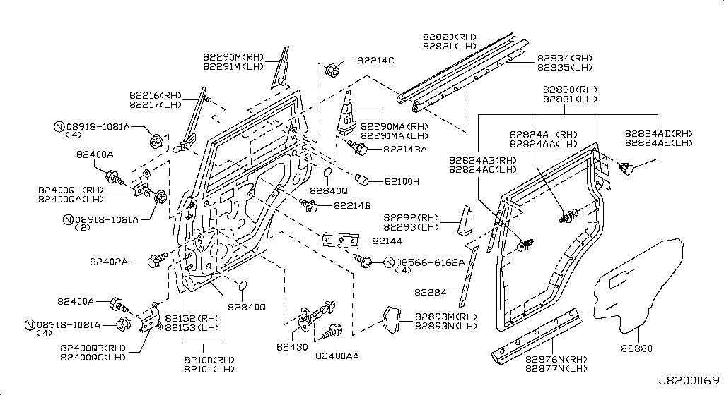 Rear Door Panel & Fitting