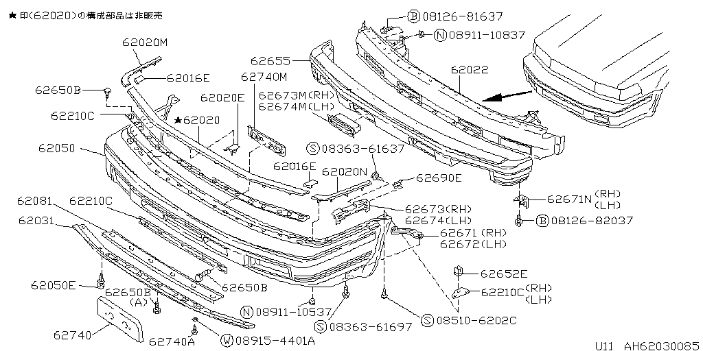 Parachoques delantero