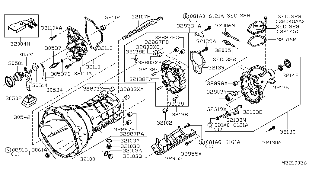 Caja de transmisión y liberación del embrague