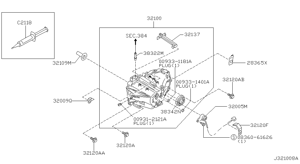 Transmission Case & Clutch Release