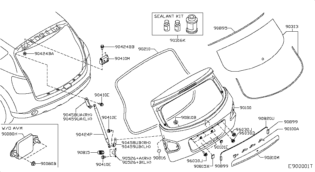 Back Door Panel & Fitting