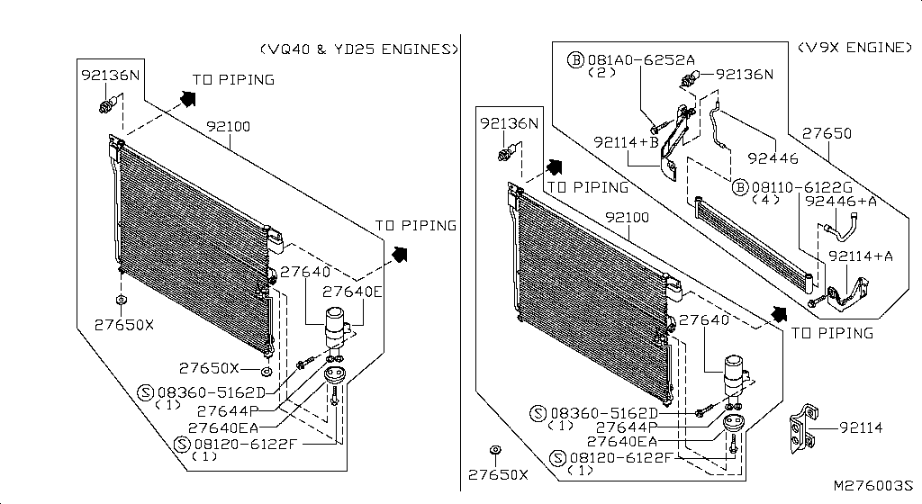 Condenser, Liquid Tank & Piping