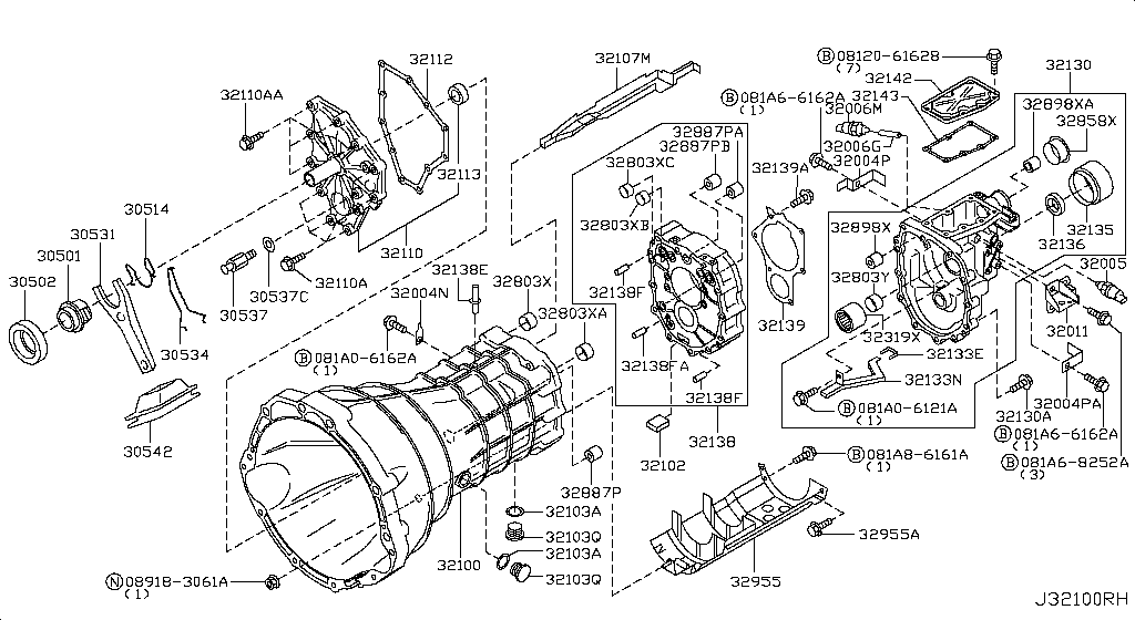 Caja de transmisión y liberación del embrague