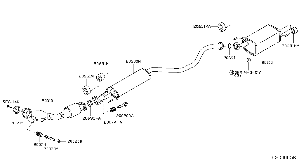 Exhaust Tube Muffler
