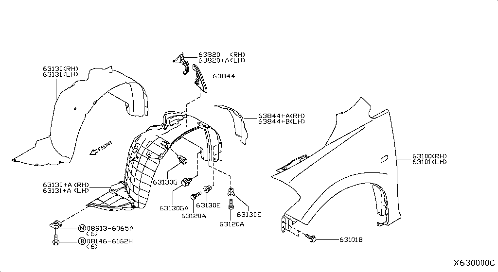 Guardabarros delantero y montaje