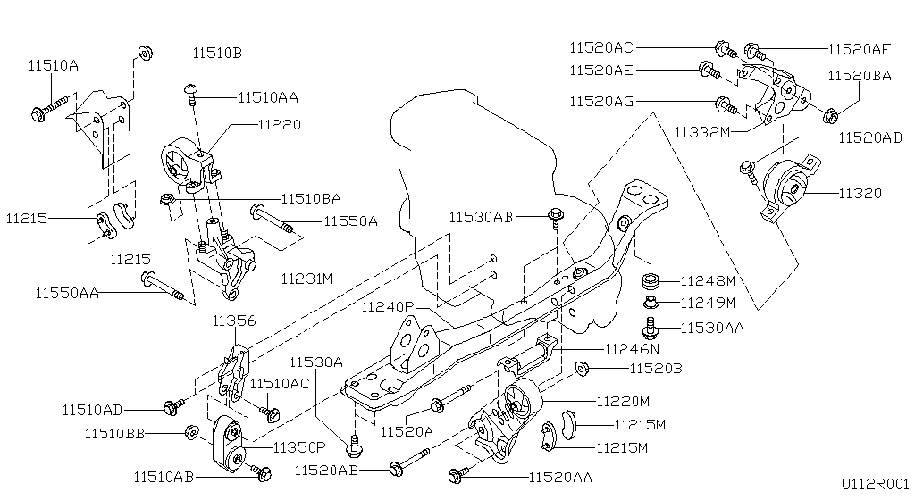 Montaje del motor y la transmisión