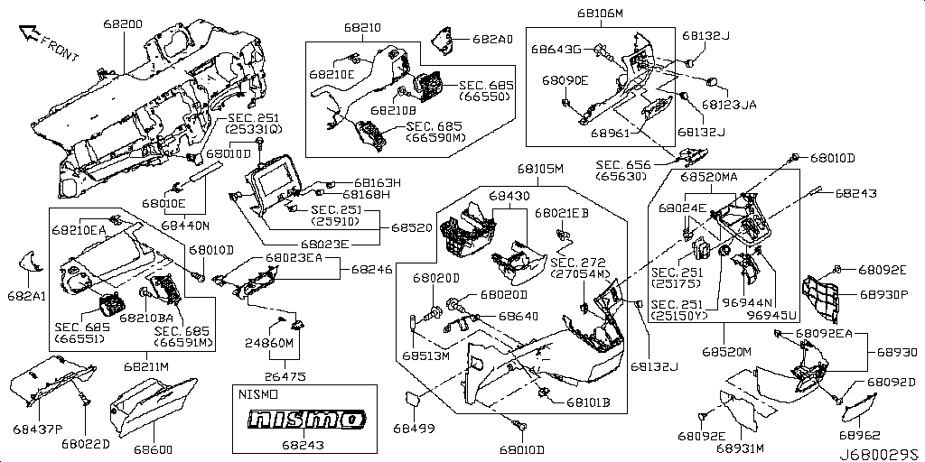 Instrument Panel, Pads & Cluster Trim