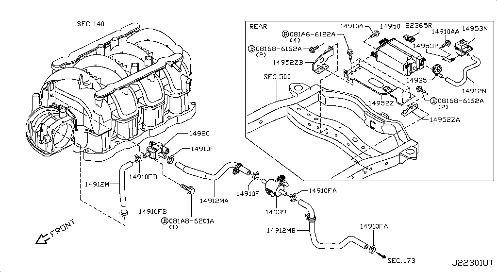 Engine Control Vacuum Piping