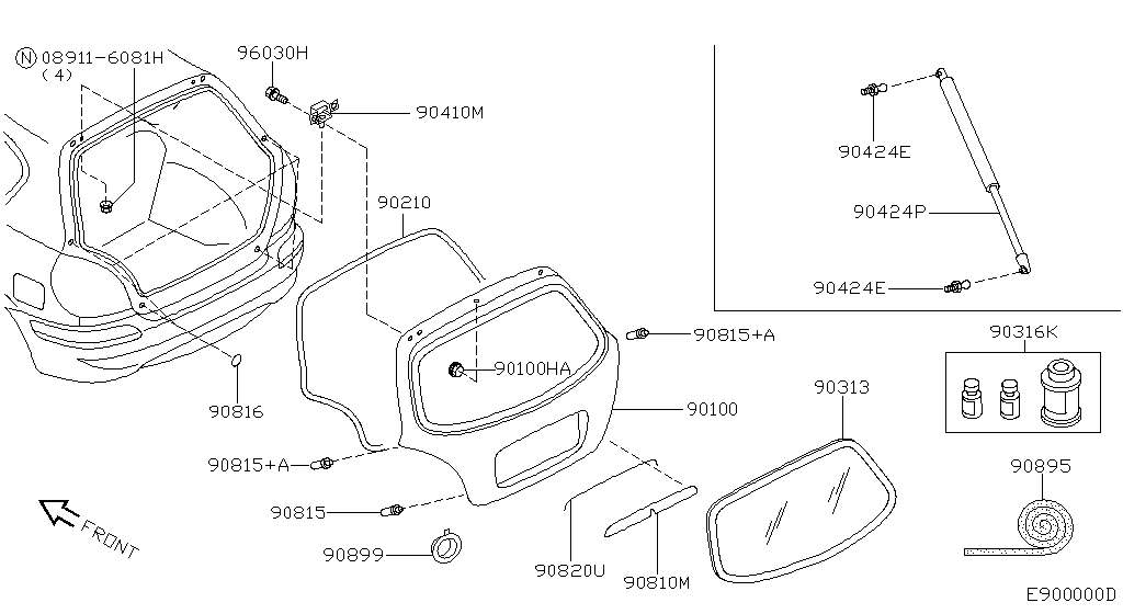 Back Door Panel & Fitting