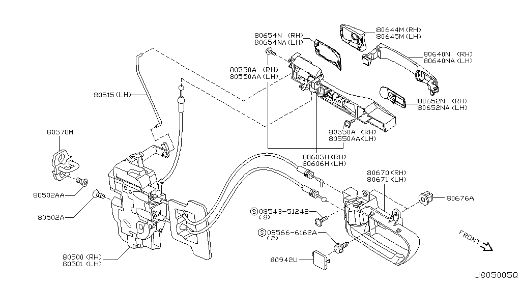 Front Door Lock Handle