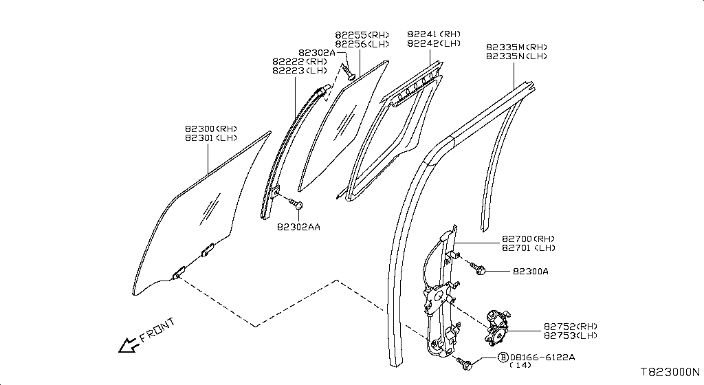 Rear Door Window & Regulator