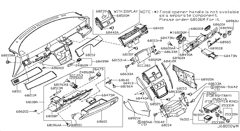 Instrument Panel, Pad & Cluster Lid